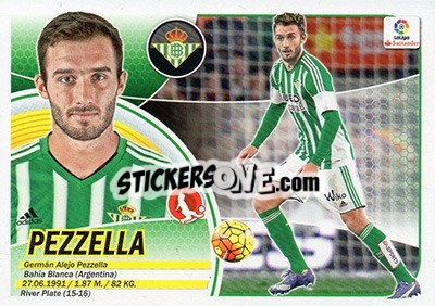 Sticker Pezzella (4A) - Liga Spagnola 2016-2017 n. 164 - Colecciones ESTE