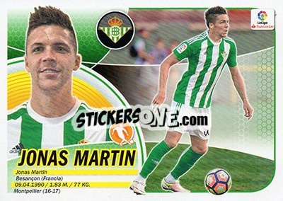 Sticker Jonas Martin (8) - Liga Spagnola 2016-2017 n. 169 - Colecciones ESTE