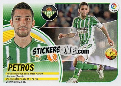 Sticker Petros (9) - Liga Spagnola 2016-2017 n. 170 - Colecciones ESTE