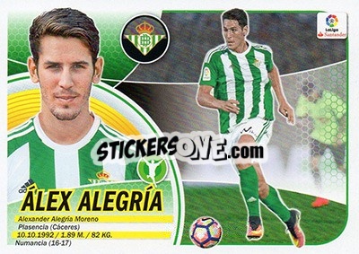Cromo Álex Alegría (14) - Liga Spagnola 2016-2017 n. 176 - Colecciones ESTE