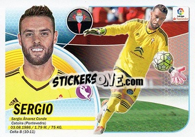 Sticker Sergio (1) - Liga Spagnola 2016-2017 n. 191 - Colecciones ESTE