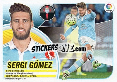 Sticker Sergi Gómez (5) - Liga Spagnola 2016-2017 n. 195 - Colecciones ESTE