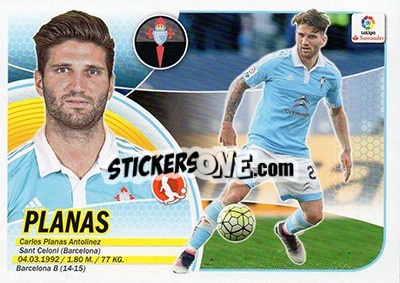 Sticker Planas (6B) - Liga Spagnola 2016-2017 n. 197 - Colecciones ESTE