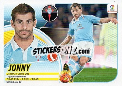 Sticker Jonny (7) - Liga Spagnola 2016-2017 n. 198 - Colecciones ESTE