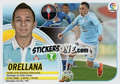 Sticker Orellana (16) - Liga Spagnola 2016-2017 n. 209 - Colecciones ESTE