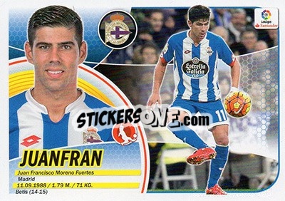Sticker Juanfran (3B) - Liga Spagnola 2016-2017 n. 225 - Colecciones ESTE