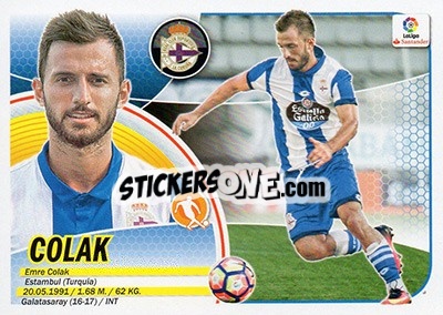 Sticker Colak (8) - Liga Spagnola 2016-2017 n. 230 - Colecciones ESTE