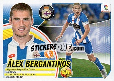 Sticker Álex Bergantiños (9) - Liga Spagnola 2016-2017 - Colecciones ESTE