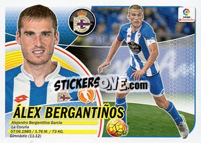 Sticker Álex Bergantiños (9) - Liga Spagnola 2016-2017 n. 231 - Colecciones ESTE