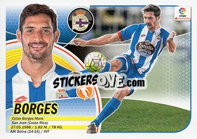 Sticker Borges (10) - Liga Spagnola 2016-2017 n. 232 - Colecciones ESTE