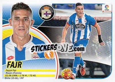 Sticker Fajr (12) - Liga Spagnola 2016-2017 n. 234 - Colecciones ESTE