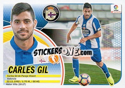 Sticker Carles Gil (13) - Liga Spagnola 2016-2017 n. 235 - Colecciones ESTE