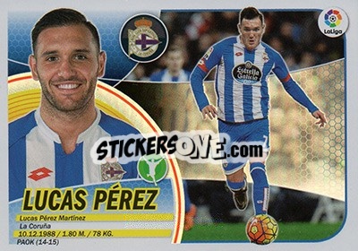 Sticker Lucas Pérez (15) - Liga Spagnola 2016-2017 - Colecciones ESTE