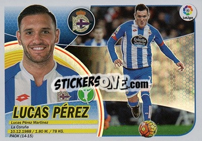 Sticker Lucas Pérez (15) - Liga Spagnola 2016-2017 n. 237 - Colecciones ESTE