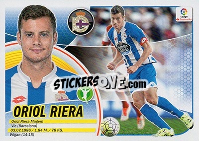 Sticker Oriol Riera (16) - Liga Spagnola 2016-2017 n. 238 - Colecciones ESTE