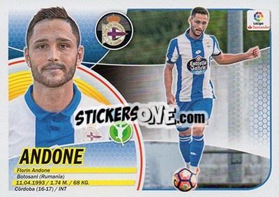 Sticker Andone (16 BIS) - Liga Spagnola 2016-2017 n. 239 - Colecciones ESTE