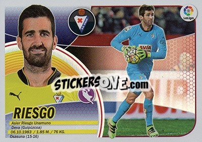 Figurina Riesgo (1) - Liga Spagnola 2016-2017 - Colecciones ESTE