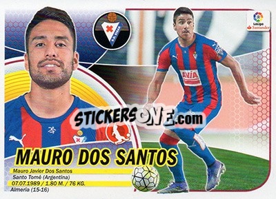 Sticker Mauro dos Santos (4) - Liga Spagnola 2016-2017 n. 254 - Colecciones ESTE