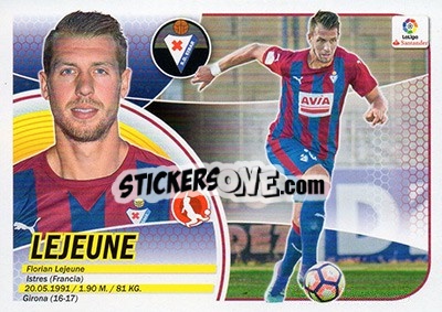 Cromo Florian Lejeune (6) - Liga Spagnola 2016-2017 n. 256 - Colecciones ESTE