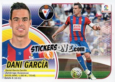 Sticker Dani García (9) - Liga Spagnola 2016-2017 - Colecciones ESTE