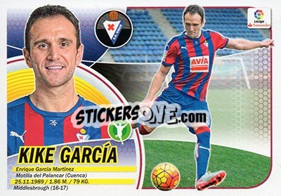 Sticker Kike García (15) - Liga Spagnola 2016-2017 n. 267 - Colecciones ESTE