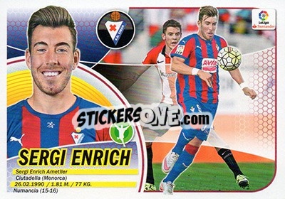 Sticker Sergi Enrich (16) - Liga Spagnola 2016-2017 n. 268 - Colecciones ESTE