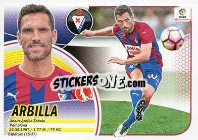 Sticker Arbilla (4BIS) - Liga Spagnola 2016-2017 n. 269 - Colecciones ESTE
