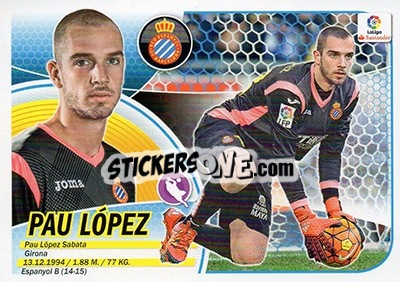 Sticker Pau López (2) - Liga Spagnola 2016-2017 n. 282 - Colecciones ESTE