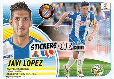 Sticker Javi López (3A) - Liga Spagnola 2016-2017 n. 283 - Colecciones ESTE