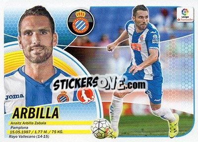 Sticker Arbilla (3B) - Liga Spagnola 2016-2017 n. 284 - Colecciones ESTE