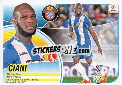 Sticker Ciani (4) - Liga Spagnola 2016-2017 n. 285 - Colecciones ESTE