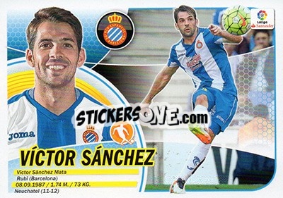 Sticker Víctor Sánchez (9) - Liga Spagnola 2016-2017 - Colecciones ESTE
