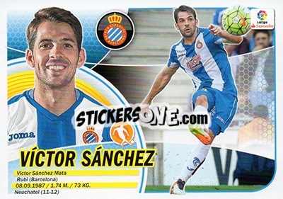 Sticker Víctor Sánchez (9) - Liga Spagnola 2016-2017 n. 290 - Colecciones ESTE