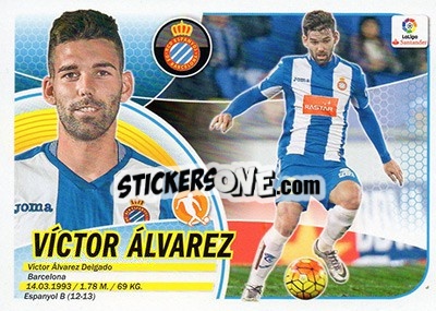 Sticker Víctor Álvarez (10A) - Liga Spagnola 2016-2017 - Colecciones ESTE