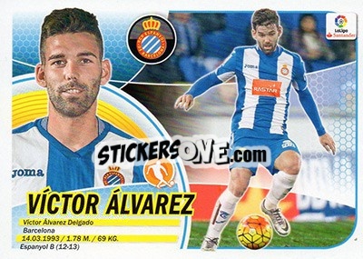 Sticker Víctor Álvarez (10A) - Liga Spagnola 2016-2017 n. 291 - Colecciones ESTE