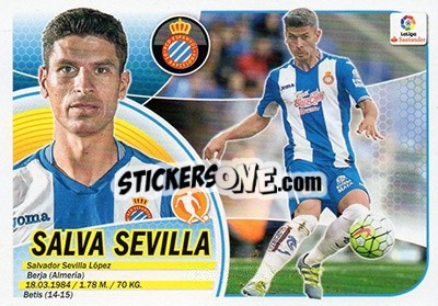 Sticker Salva Sevilla (10B) - Liga Spagnola 2016-2017 - Colecciones ESTE