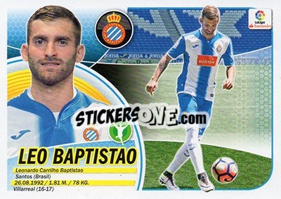 Sticker Leo Baptistao (14) - Liga Spagnola 2016-2017 n. 296 - Colecciones ESTE
