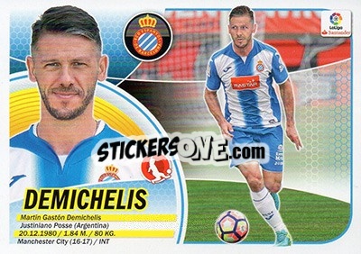 Sticker Demichelis (4BIS) - Liga Spagnola 2016-2017 n. 300 - Colecciones ESTE