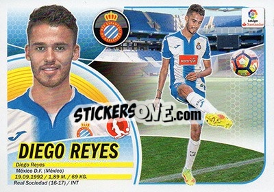 Sticker Diego Reyes (6BIS) - Liga Spagnola 2016-2017 n. 301 - Colecciones ESTE