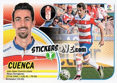Sticker Cuenca (15A) - Liga Spagnola 2016-2017 n. 326 - Colecciones ESTE