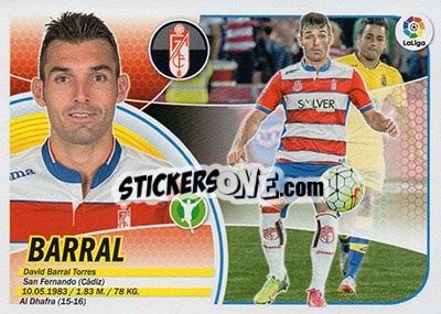 Sticker Barral (15B) - Liga Spagnola 2016-2017 - Colecciones ESTE