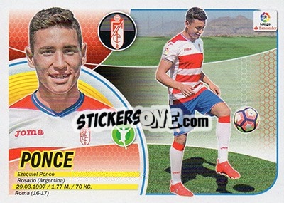 Sticker Ponce (16) - Liga Spagnola 2016-2017 n. 328 - Colecciones ESTE