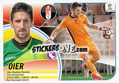 Sticker Oier (2BIS) - Liga Spagnola 2016-2017 - Colecciones ESTE