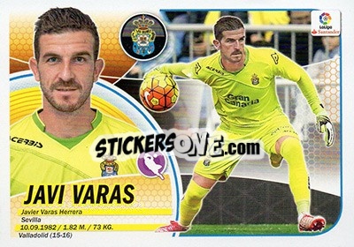 Sticker Javi Varas (1) - Liga Spagnola 2016-2017 n. 341 - Colecciones ESTE