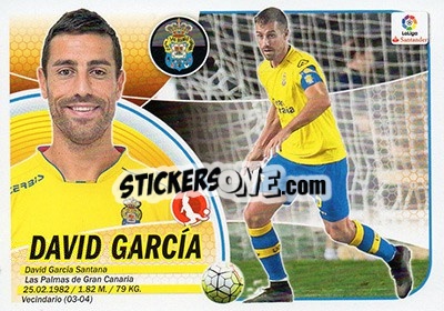 Sticker David García (4B) - Liga Spagnola 2016-2017 n. 345 - Colecciones ESTE