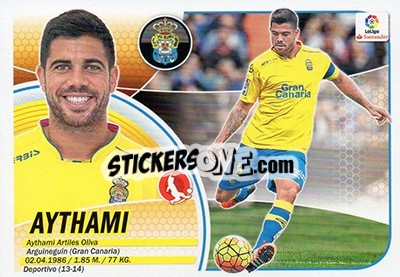 Sticker Aythami (5) - Liga Spagnola 2016-2017 n. 346 - Colecciones ESTE