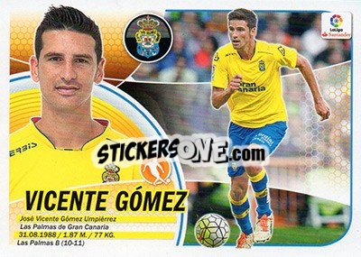 Sticker Vicente Gómez (11) - Liga Spagnola 2016-2017 n. 353 - Colecciones ESTE