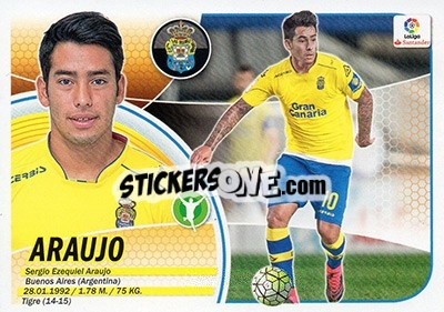 Sticker Araujo (16) - Liga Spagnola 2016-2017 n. 358 - Colecciones ESTE