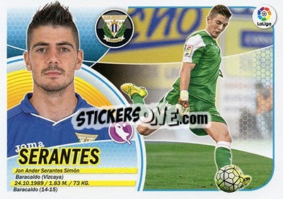 Cromo Serantes (1) - Liga Spagnola 2016-2017 n. 371 - Colecciones ESTE