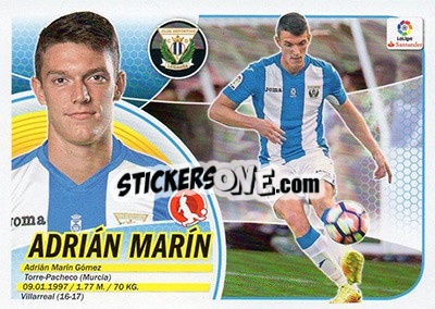 Cromo Adrián Marín (3Ð’) - Liga Spagnola 2016-2017 n. 374 - Colecciones ESTE